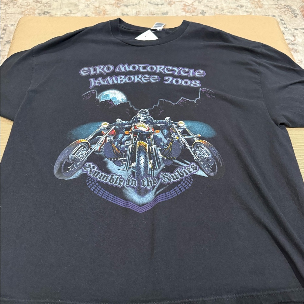 Black Graphic Tee - Euro Motorcycle Jamboree 2008